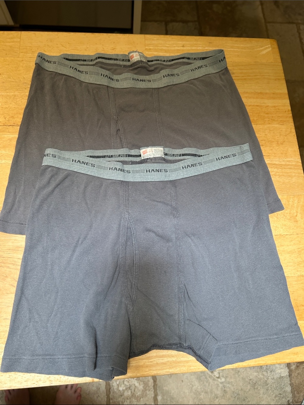 Hanes Men's Dark Gray Boxer Briefs - 2 Pack